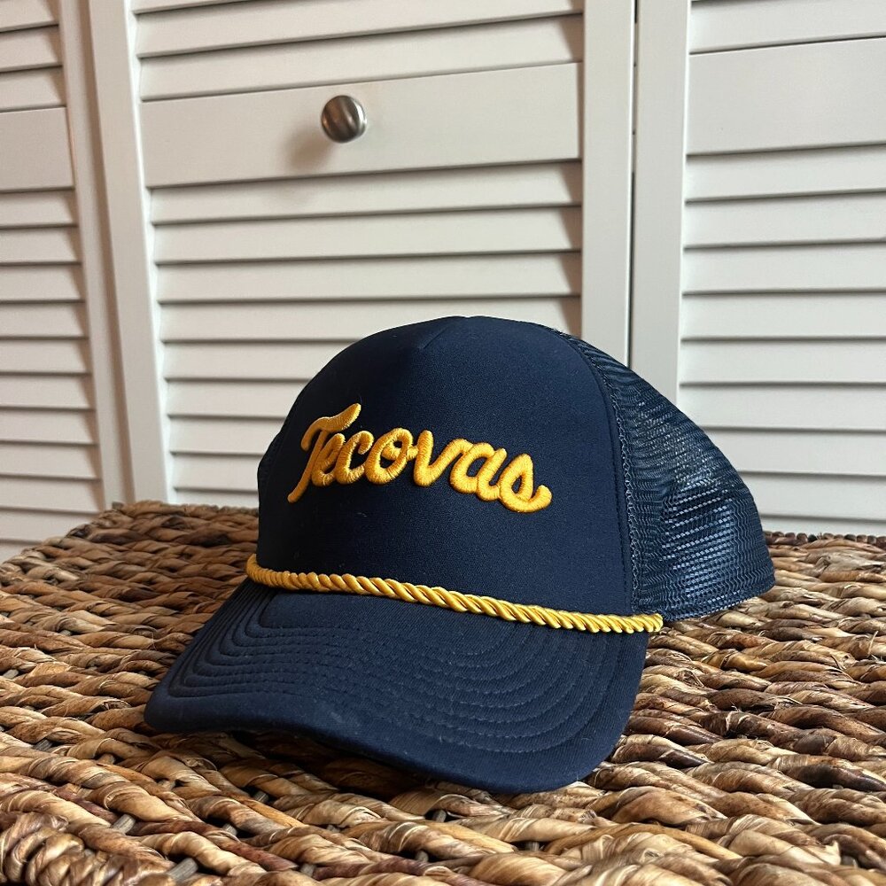 Tecovas Embroidered Navy & Rope Trucker Hat